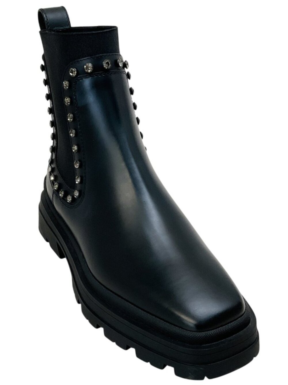 Jimmy Choo Black Diamond Leather Veronique 45 Boots